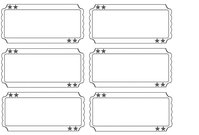 ticket clipart template