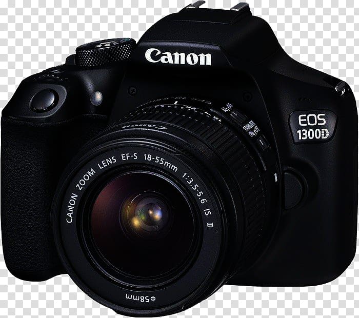 Canon EOS 1300D Canon EOS 1200D Canon EF-S lens mount Canon EF-S 18–55mm lens, Camera transparent background PNG clipart