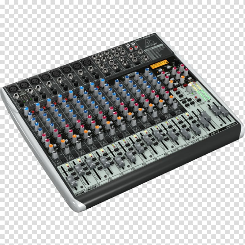 Microphone Audio Mixers Behringer QX2222USB 22-Channel Mixer Behringer Xenyx X1204USB, microphone transparent background PNG clipart