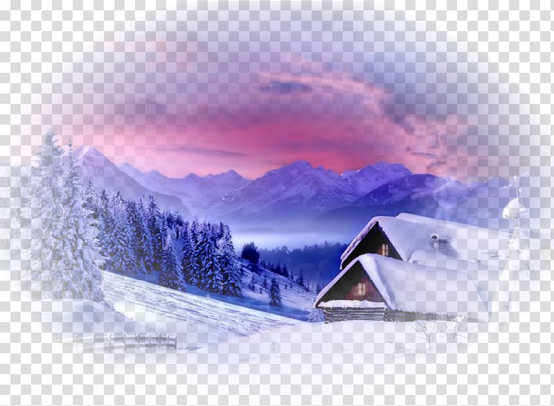 Desktop High-definition television Snow Mountain Winter, snow transparent background PNG clipart