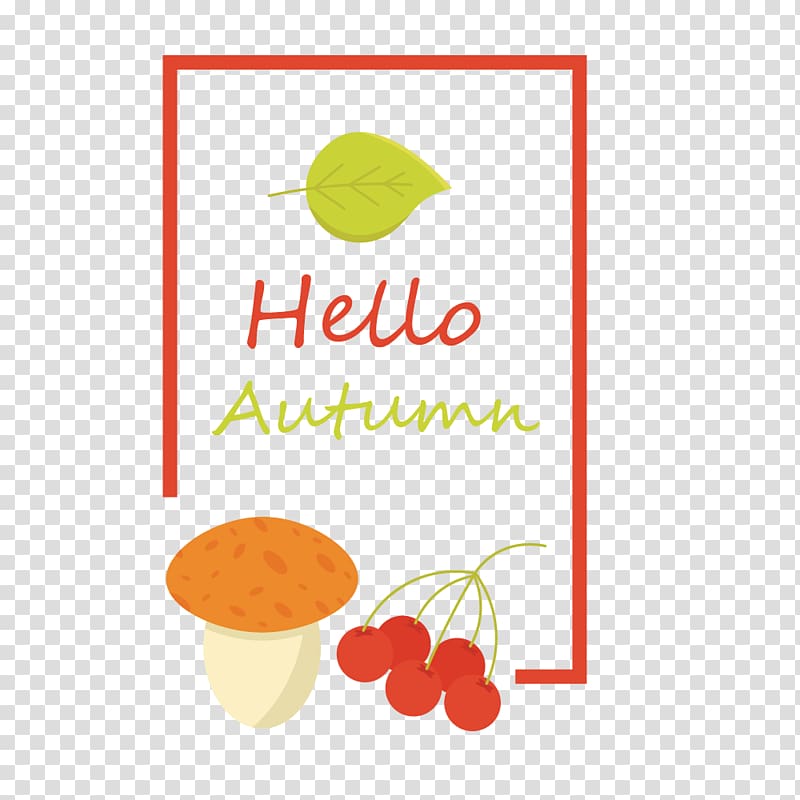 , Hello fall borders transparent background PNG clipart