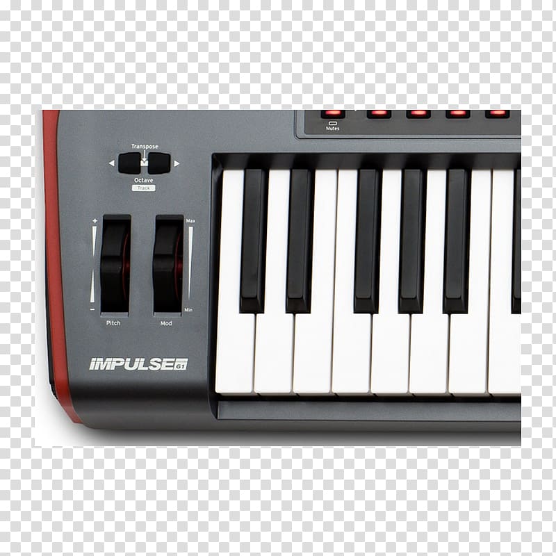 Novation Impulse 61 MIDI Controllers MIDI keyboard Novation Digital Music Systems, musical instruments transparent background PNG clipart