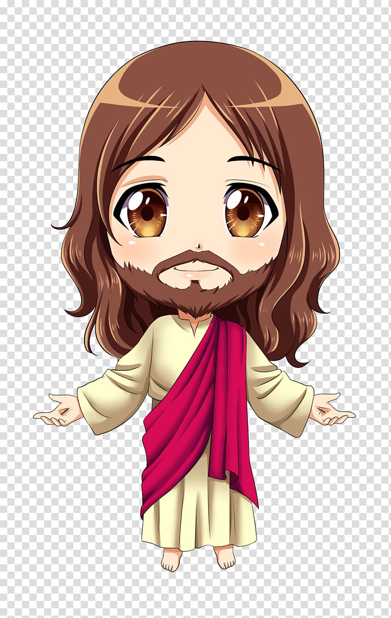character illustration, VRChat Chibi Art Drawing, Jesus transparent background PNG clipart
