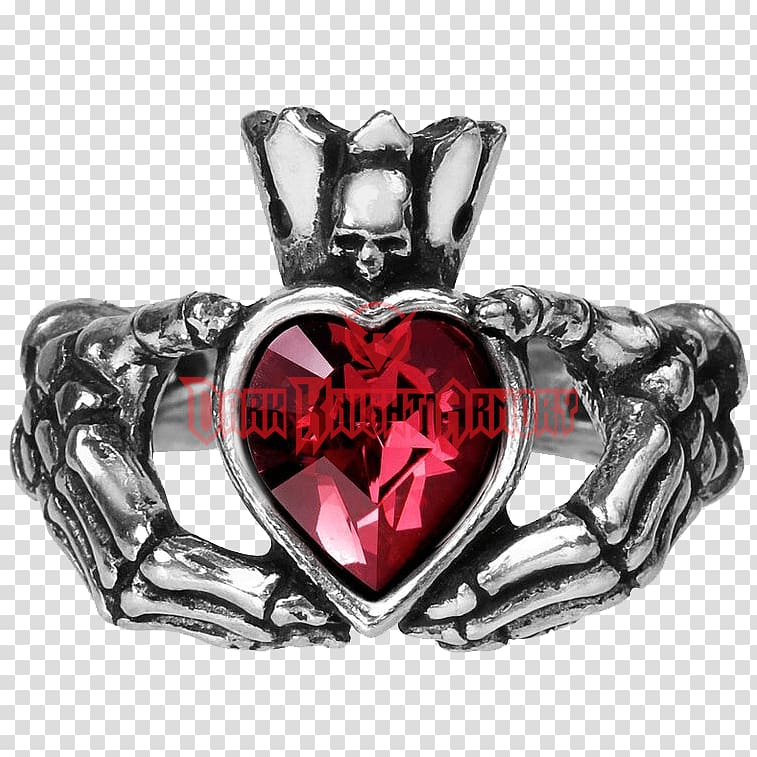 Earring Claddagh ring Jewellery Alchemy Gothic, Claddagh Ring transparent background PNG clipart