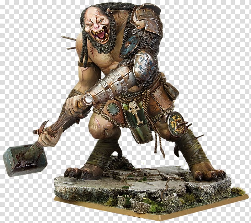 Jötunn Giant Fantasy Miniature figure Warhammer Age of Sigmar, Beastmen transparent background PNG clipart