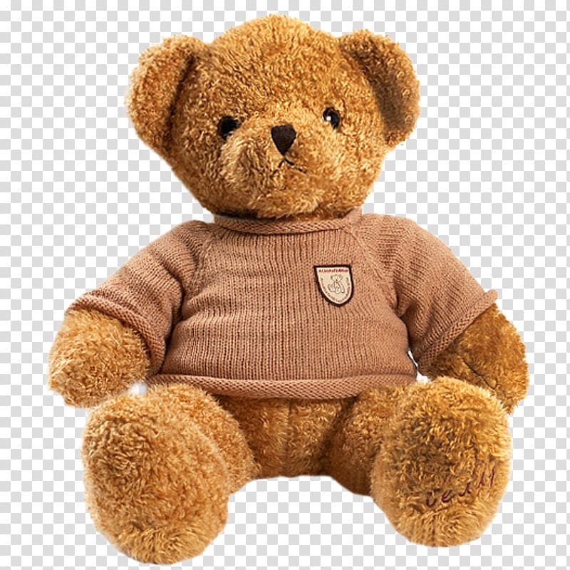brown bear plush toy wearing sweater, Teddy bear Stuffed toy Ty Inc., Brown teddy bear toy doll doll transparent background PNG clipart
