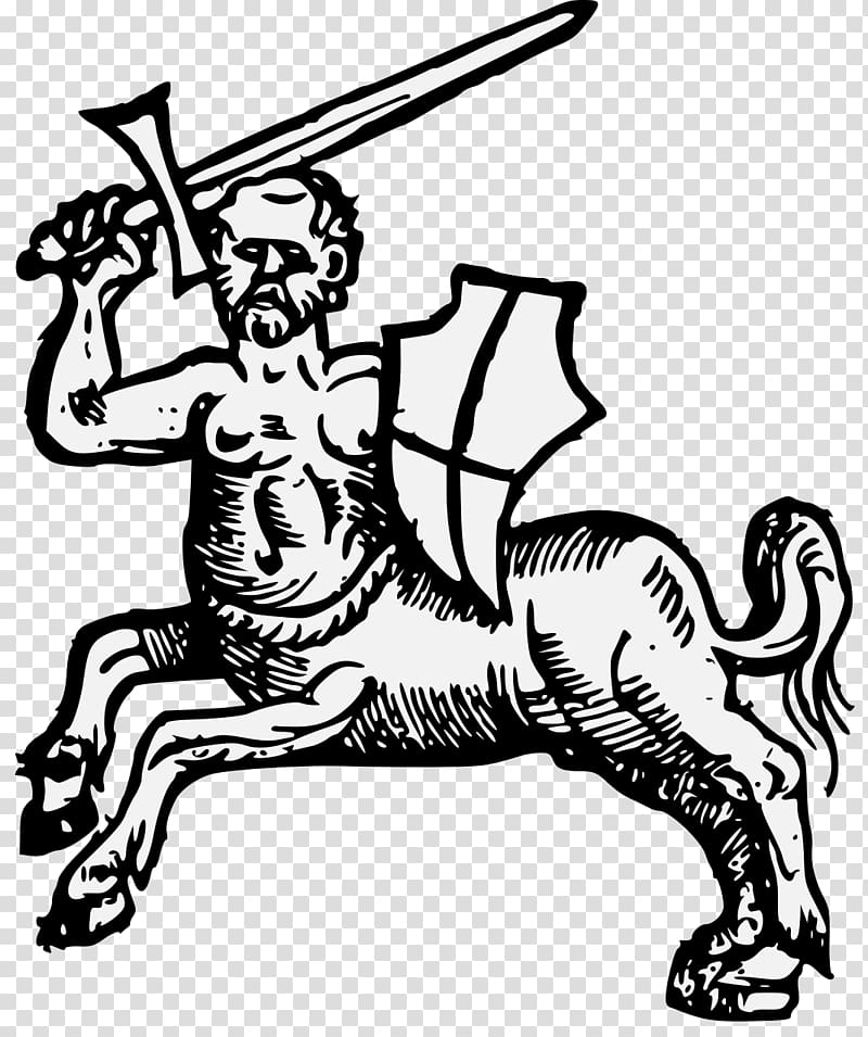 Workes of Armorie: Deuyded Into Three Bookes, Entituled, the Concordes of Armorie, the Armorie of Honor, and of Coates and Creastes Heraldry Art A display of heraldrie, Centaur transparent background PNG clipart