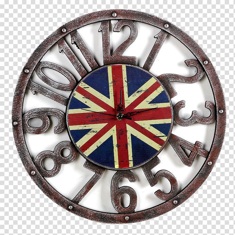 United States Volvo Cars Wheel Clock, Union Jack Wall Clock transparent background PNG clipart