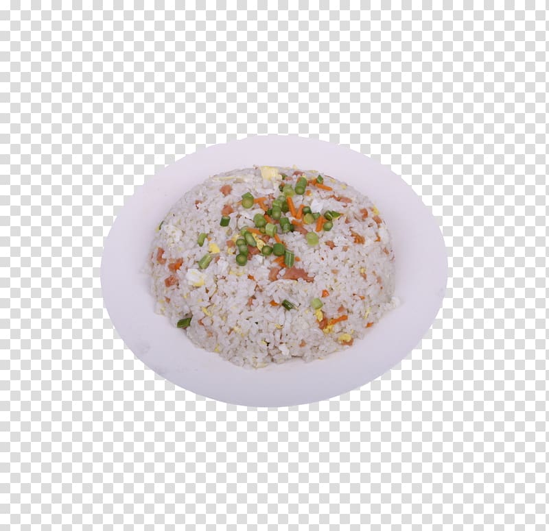 Cooked rice Ham Fried rice, A real ham fried rice transparent background PNG clipart