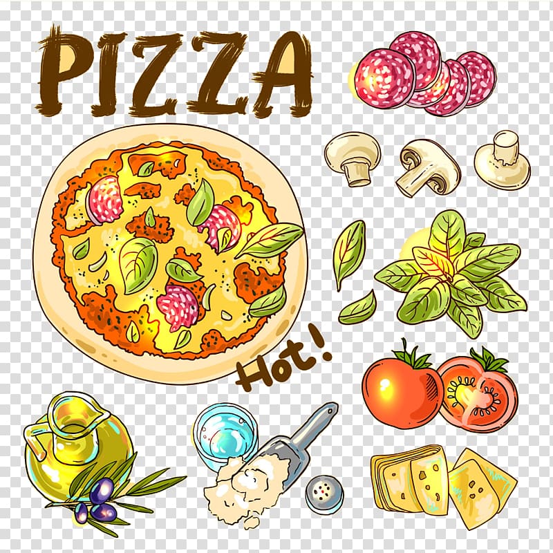 Pizza Italian cuisine Fast food Tomato, Delicious Pizza transparent background PNG clipart