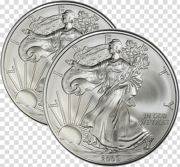 Coin catalog Silver Medal Gold coin, American Silver Eagle transparent background PNG clipart