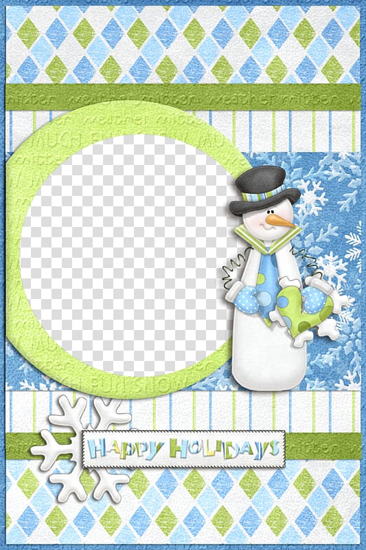 Christmas Snowman Frames, Snowman Frame transparent background PNG clipart