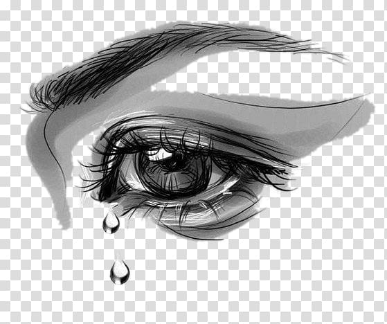 human eye illustration, Eye Tears Crying Nasolacrimal duct u91cdu7751, Hand-painted weeping eyes transparent background PNG clipart