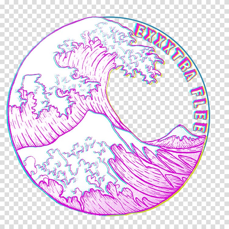 The Great Wave off Kanagawa Circle Wind wave Drawing, circle transparent background PNG clipart
