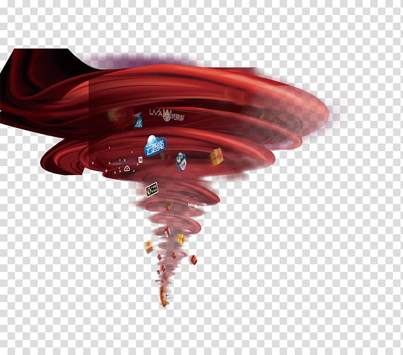 Red Tornado transparent background PNG clipart