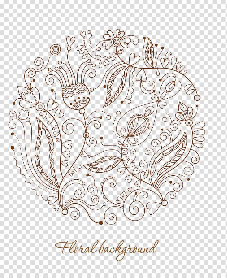 Drawing Pattern, Artwork by flowers transparent background PNG clipart