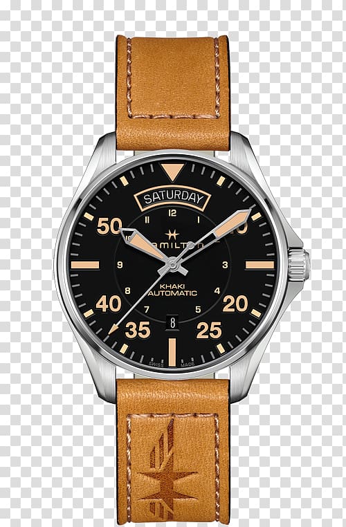 Hamilton Khaki Aviation Pilot Auto Hamilton Watch Company 0506147919 Chronograph, watch transparent background PNG clipart