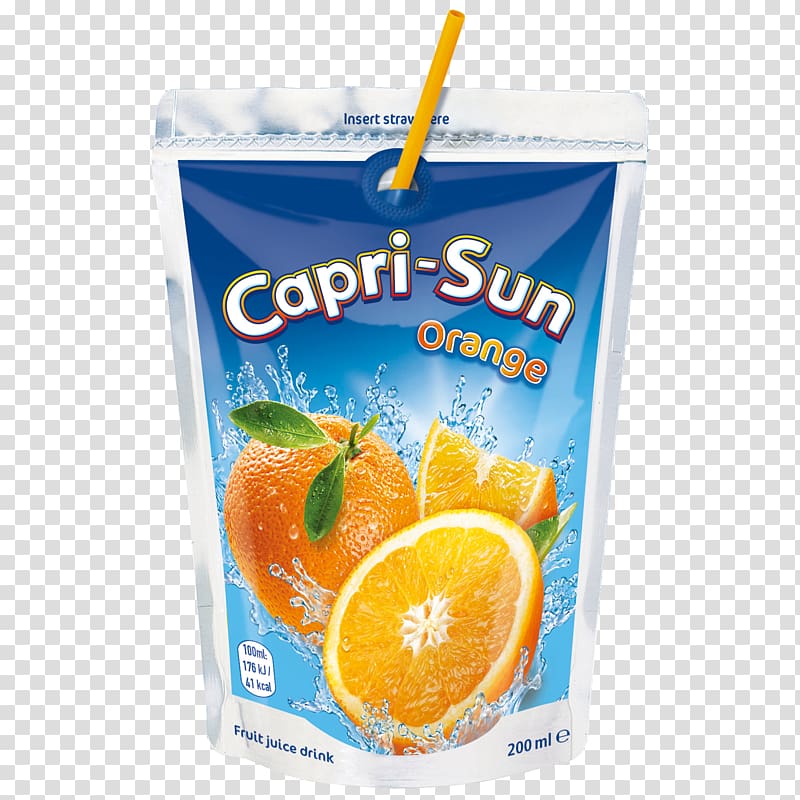 Orange juice Capri Sun Orange drink, juice transparent background PNG clipart