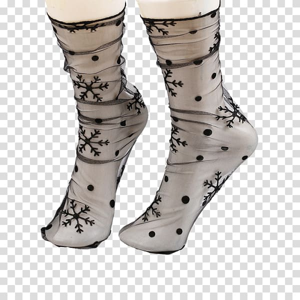 Sheer fabric Sock Shoe Fashion Tights, snowflake pattern material transparent background PNG clipart