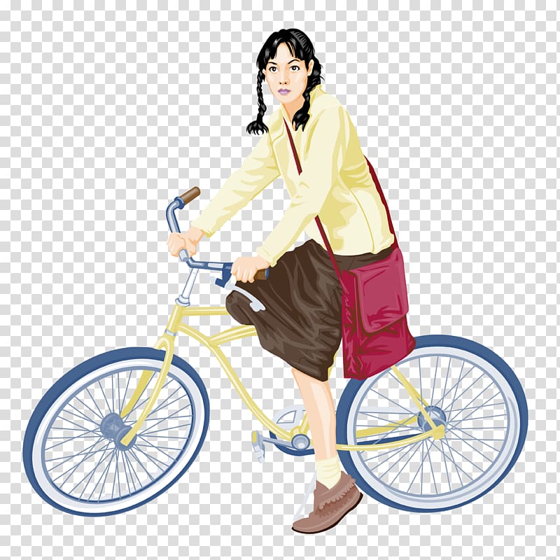 Cycling Bicycle Cartoon Illustration, Cycling transparent background PNG clipart