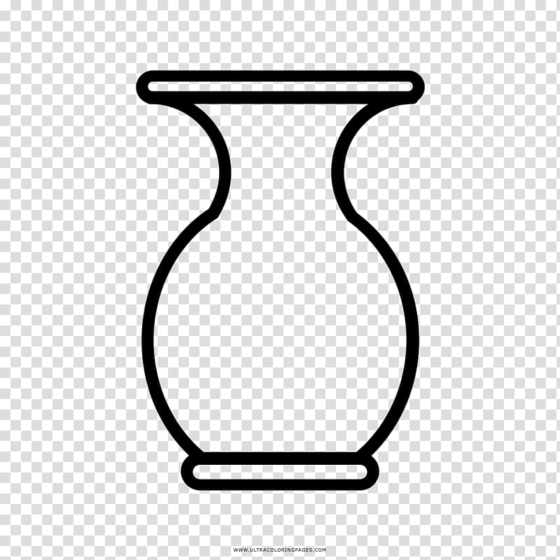 Coloring book Drawing Vase Black and white, vase transparent background PNG clipart