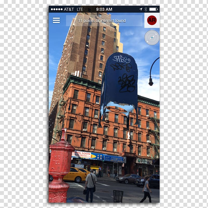 New York City Augmented reality Layar Virtual reality, post-box transparent background PNG clipart