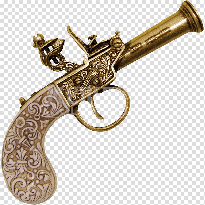 Revolver Firearm Flintlock Pistol Blunderbuss, Handgun transparent background PNG clipart