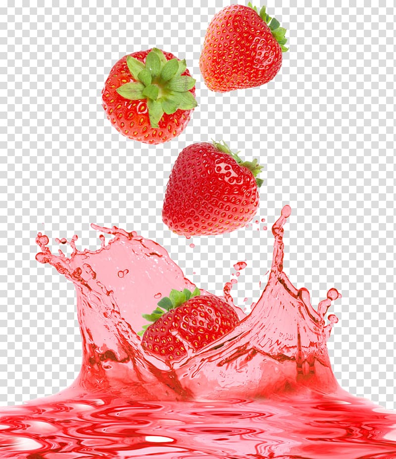 creative strawberry splash transparent background PNG clipart