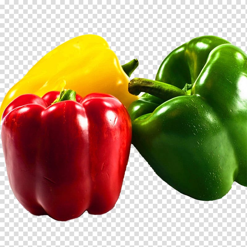 Bell pepper Fruit Chili pepper Pungency Spice, Multicolor chili pepper vegetables transparent background PNG clipart