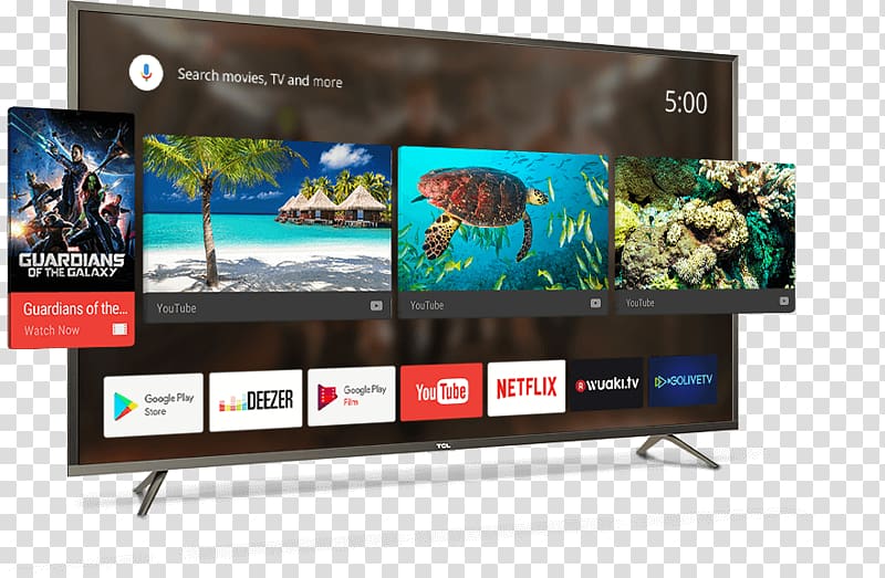 TCL Corporation LED-backlit LCD 4K resolution Android TV, android transparent background PNG clipart