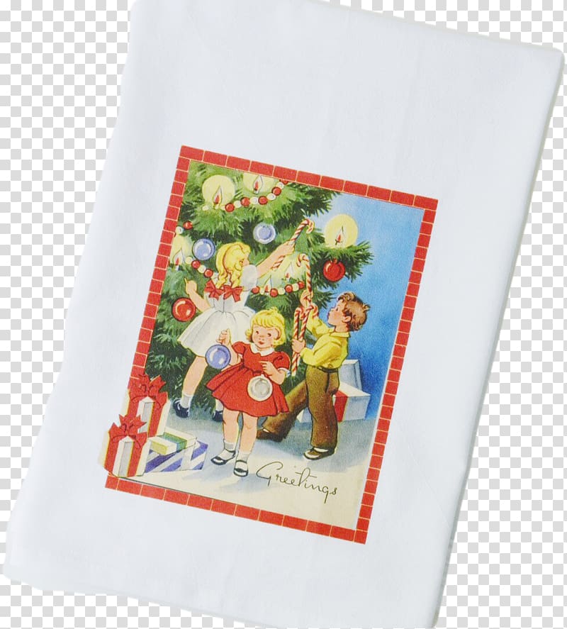 Textile Towel Flour sack Christmas ornament Gift, flour sack transparent background PNG clipart
