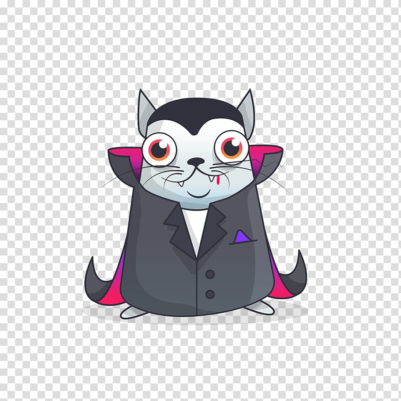 vampire penguin illustration, Cryptokitty Dracula Vampire transparent background PNG clipart