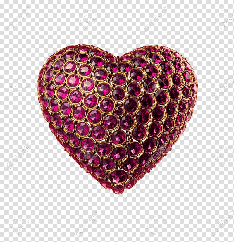 Heart Gemstone Ruby Crystal , heart transparent background PNG clipart