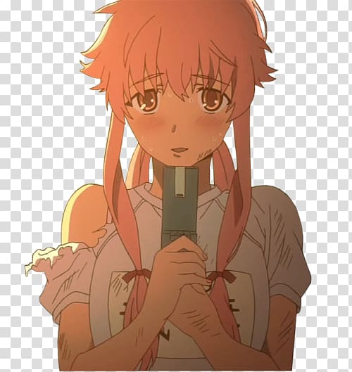 Yuno Gasai Anime Future Diary Yandere Big Order, Anime transparent background PNG clipart