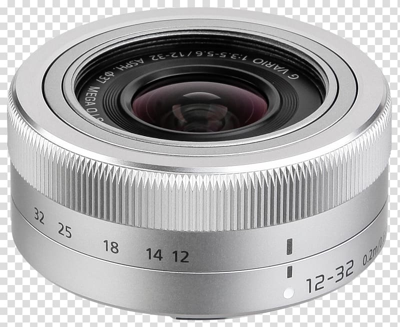 Camera lens Panasonic 12-32mm F3.5-5.6 Mega OIS Lens Panasonic Lumix G Vario 12-32mm f/3.5-5.6 ASPH MEGA O.I.S. Lumix G Micro System, camera lens transparent background PNG clipart