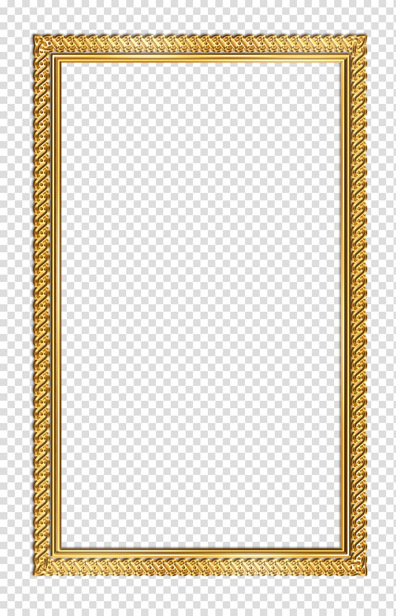 illustration of rectangular gold frame, frame, Frame transparent background PNG clipart
