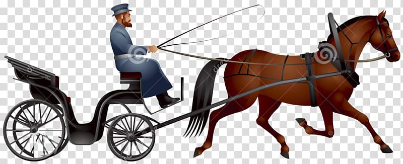 Horse-drawn vehicle Carriage Horse and buggy Driving, horse transparent background PNG clipart