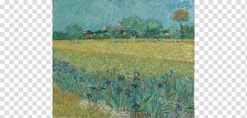 Van Gogh Museum View of Arles with Irises in the Foreground The Letters of Vincent Van Gogh, painting transparent background PNG clipart