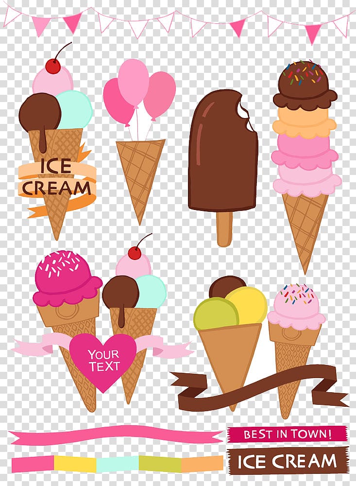 Neapolitan ice cream Ice cream cone Milkshake, Color ribbon ice cream transparent background PNG clipart