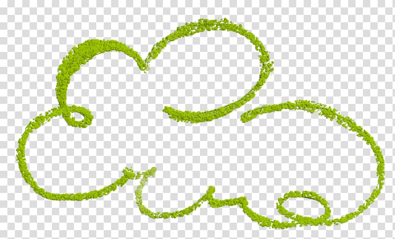 Cartoon , Cartoon clouds green line transparent background PNG clipart