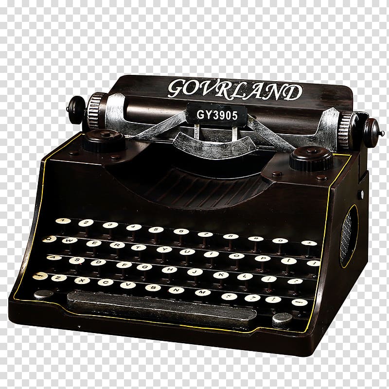 Typewriter Printer Writing Industrial design Machine, An old printer transparent background PNG clipart