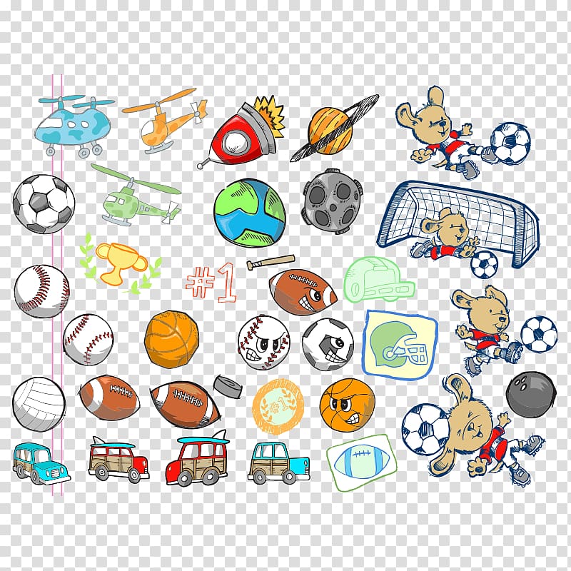 Ball game Sports equipment Volleyball, Space elements,Movement elements transparent background PNG clipart