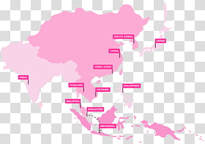 Pink Map Illustration Southeast Asia Map Google Maps