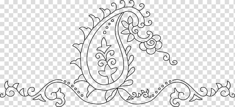 Black and white Paisley Visual arts , paisley transparent background PNG clipart