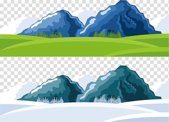 Mountain Landscape Illustration, mountain transparent background PNG clipart