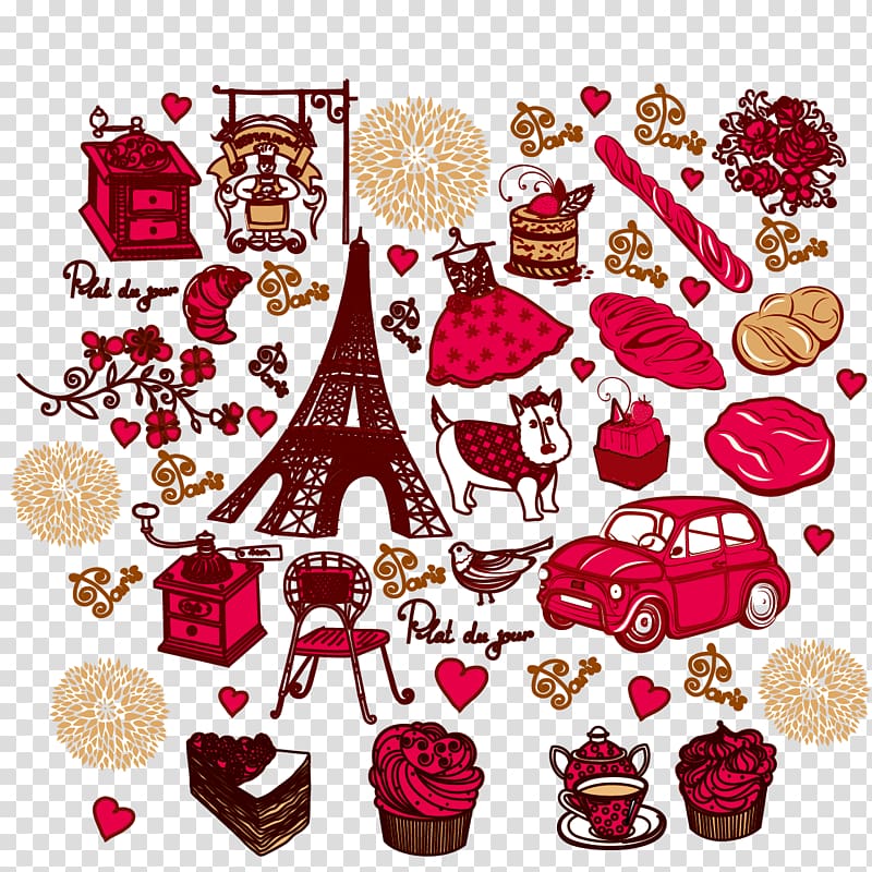 Paris , Paris element material transparent background PNG clipart