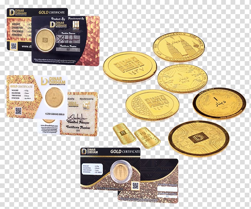 Dinar Dirham Gold Blockchain Smart contract, gold transparent background PNG clipart