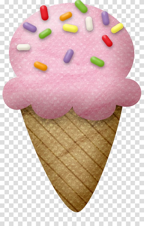 Ice cream cake , Non-woven pink ice cream transparent background PNG clipart