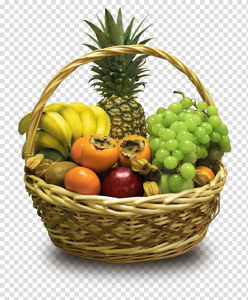 Fruit Food Gift Baskets Hamper, fruits basket transparent background PNG clipart