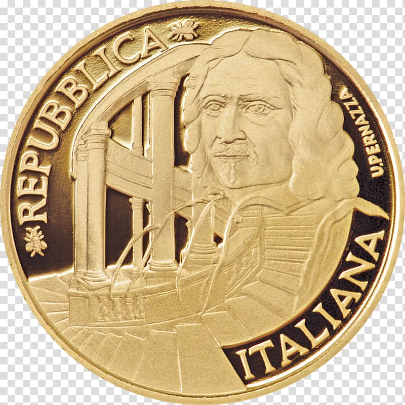 Euro coins Gold Italy Commemorative coin, Coin transparent background PNG clipart